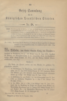 Gesetz-Sammlung für die Königlichen Preußischen Staaten. 1902, Nr. 48 (16 Dezember)