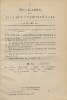 Gesetz-Sammlung für die Königlichen Preußischen Staaten. 1902, Nr. 49 (24 Dezember)
