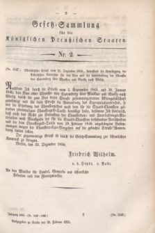 Gesetz-Sammlung für die Königlichen Preußischen Staaten. 1851, Nr. 2 (28 Februar)