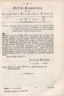 Gesetz-Sammlung für die Königlichen Preußischen Staaten. 1851, Nr. 7 (11 April)