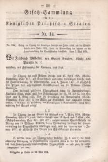 Gesetz-Sammlung für die Königlichen Preußischen Staaten. 1851, Nr. 14 (22 Mai)