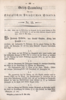 Gesetz-Sammlung für die Königlichen Preußischen Staaten. 1851, Nr. 15 (27 Mai)