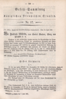 Gesetz-Sammlung für die Königlichen Preußischen Staaten. 1851, Nr. 17 (7 Juni)