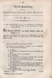 Gesetz-Sammlung für die Königlichen Preußischen Staaten. 1851, Nr. 22 (23 Juni)