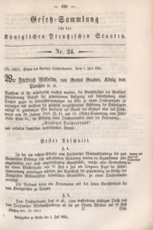 Gesetz-Sammlung für die Königlichen Preußischen Staaten. 1851, Nr. 24 (1 Juli)