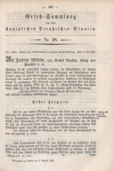 Gesetz-Sammlung für die Königlichen Preußischen Staaten. 1851, Nr. 28 (5 August)