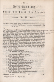 Gesetz-Sammlung für die Königlichen Preußischen Staaten. 1851, Nr. 40 (5 Dezember)