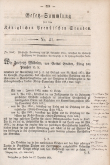 Gesetz-Sammlung für die Königlichen Preußischen Staaten. 1851, Nr. 41 (17 Dezember)
