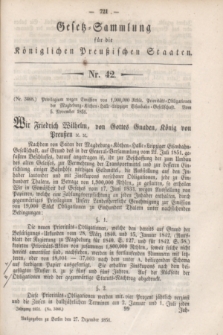 Gesetz-Sammlung für die Königlichen Preußischen Staaten. 1851, Nr. 42 (27 Dezember)