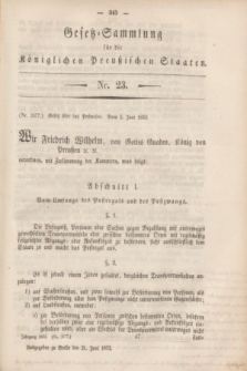 Gesetz-Sammlung für die Königlichen Preußischen Staaten. 1852, Nr. 23 (25 Juni)