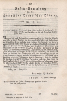 Gesetz-Sammlung für die Königlichen Preußischen Staaten. 1853, Nr. 13 (30 April)