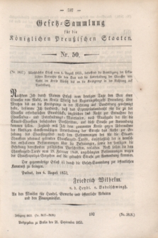 Gesetz-Sammlung für die Königlichen Preußischen Staaten. 1853, Nr. 50 (21 September)