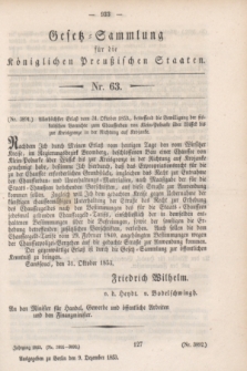 Gesetz-Sammlung für die Königlichen Preußischen Staaten. 1853, Nr. 63 (9 Dezember)