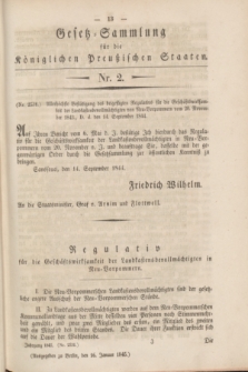 Gesetz-Sammlung für die Königlichen Preußischen Staaten. 1845, Nr. 2 (16 Januar) + wkładki