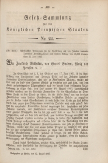 Gesetz-Sammlung für die Königlichen Preußischen Staaten. 1845, Nr. 24 (12 August)