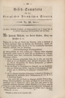 Gesetz-Sammlung für die Königlichen Preußischen Staaten. 1845, Nr. 28 (22 September)