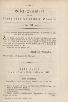Gesetz-Sammlung für die Königlichen Preußischen Staaten. 1845, Nr. 33 (5 November)