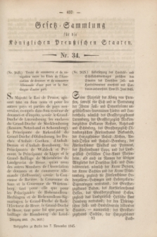Gesetz-Sammlung für die Königlichen Preußischen Staaten. 1845, Nr. 34 (7 November)