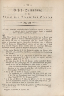 Gesetz-Sammlung für die Königlichen Preußischen Staaten. 1845, Nr. 42 (29 Dezember)