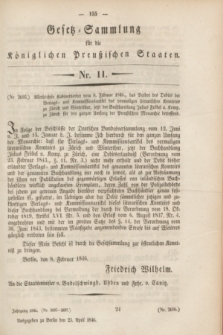 Gesetz-Sammlung für die Königlichen Preußischen Staaten. 1846, Nr. 11 (23 April)