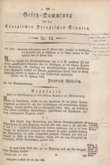 Gesetz-Sammlung für die Königlichen Preußischen Staaten. 1846, Nr. 14 (18 Juni)
