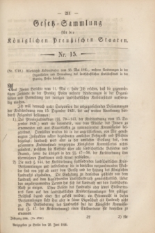 Gesetz-Sammlung für die Königlichen Preußischen Staaten. 1846, Nr. 15 (20 Juni)