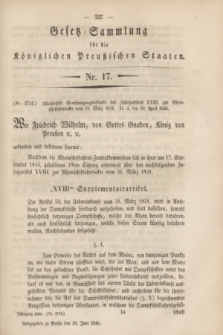 Gesetz-Sammlung für die Königlichen Preußischen Staaten. 1846, Nr. 17 (30 Juni)