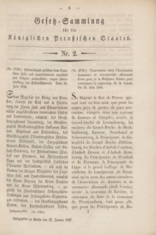 Gesetz-Sammlung für die Königlichen Preußischen Staaten. 1847, Nr. 2 (25 Januar) + wkładka