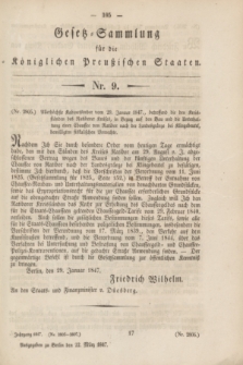 Gesetz-Sammlung für die Königlichen Preußischen Staaten. 1847, Nr. 9 (22 März)