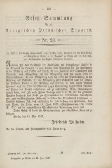 Gesetz-Sammlung für die Königlichen Preußischen Staaten. 1847, Nr. 23 (14 Juni)
