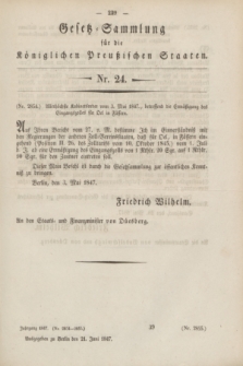 Gesetz-Sammlung für die Königlichen Preußischen Staaten. 1847, Nr. 24 (21 Juni)