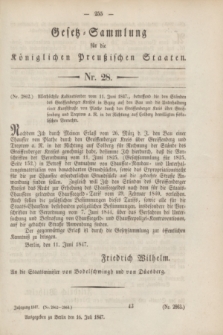 Gesetz-Sammlung für die Königlichen Preußischen Staaten. 1847, Nr. 28 (16 Juli)