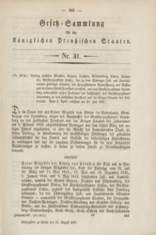 Gesetz-Sammlung für die Königlichen Preußischen Staaten. 1847, Nr. 31 (12 August)