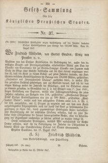 Gesetz-Sammlung für die Königlichen Preußischen Staaten. 1847, Nr. 37 (12 Oktober)