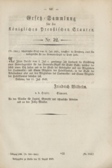 Gesetz-Sammlung für die Königlichen Preußischen Staaten. 1849, Nr. 32 (22 August)