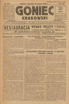 Goniec Krakowski. 1925, nr 315