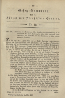 Gesetz-Sammlung für die Königlichen Preußischen Staaten. 1850, Nr. 12 (16 März)