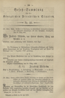 Gesetz-Sammlung für die Königlichen Preußischen Staaten. 1850, Nr. 21 (20 April)