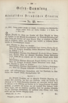 Gesetz-Sammlung für die Königlichen Preußischen Staaten. 1848, Nr. 25 (23 Juni) + wkładka