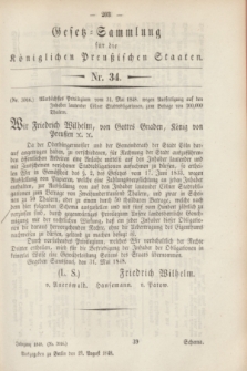 Gesetz-Sammlung für die Königlichen Preußischen Staaten. 1848, Nr. 34 (19 August)