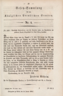 Gesetz-Sammlung für die Königlichen Preußischen Staaten. 1844, Nr. 4 (19 Januar)