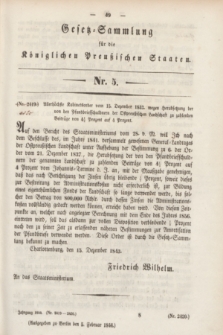 Gesetz-Sammlung für die Königlichen Preußischen Staaten. 1844, Nr. 5 (5 Februar)