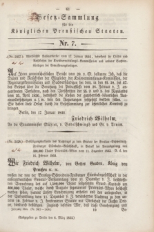Gesetz-Sammlung für die Königlichen Preußischen Staaten. 1844, Nr. 7 (6 März)