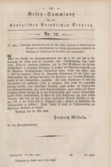 Gesetz-Sammlung für die Königlichen Preußischen Staaten. 1844, Nr. 13 (3 Juni)