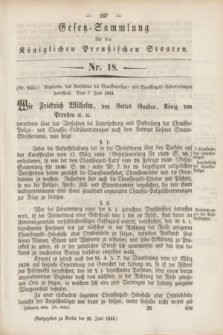 Gesetz-Sammlung für die Königlichen Preußischen Staaten. 1844, Nr. 18 (26 Juni)