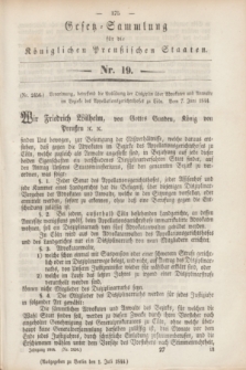 Gesetz-Sammlung für die Königlichen Preußischen Staaten. 1844, Nr. 19 (1 Juli)