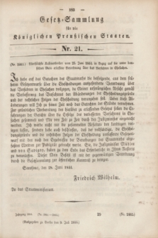 Gesetz-Sammlung für die Königlichen Preußischen Staaten. 1844, Nr. 21 (9 Juli)