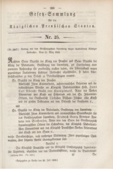 Gesetz-Sammlung für die Königlichen Preußischen Staaten. 1844, Nr. 25 (20 Juli)
