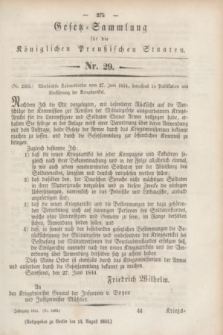 Gesetz-Sammlung für die Königlichen Preußischen Staaten. 1844, Nr. 29 (14 August)