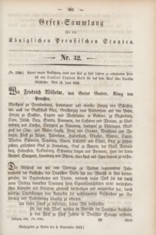 Gesetz-Sammlung für die Königlichen Preußischen Staaten. 1844, Nr. 32 (9 September)